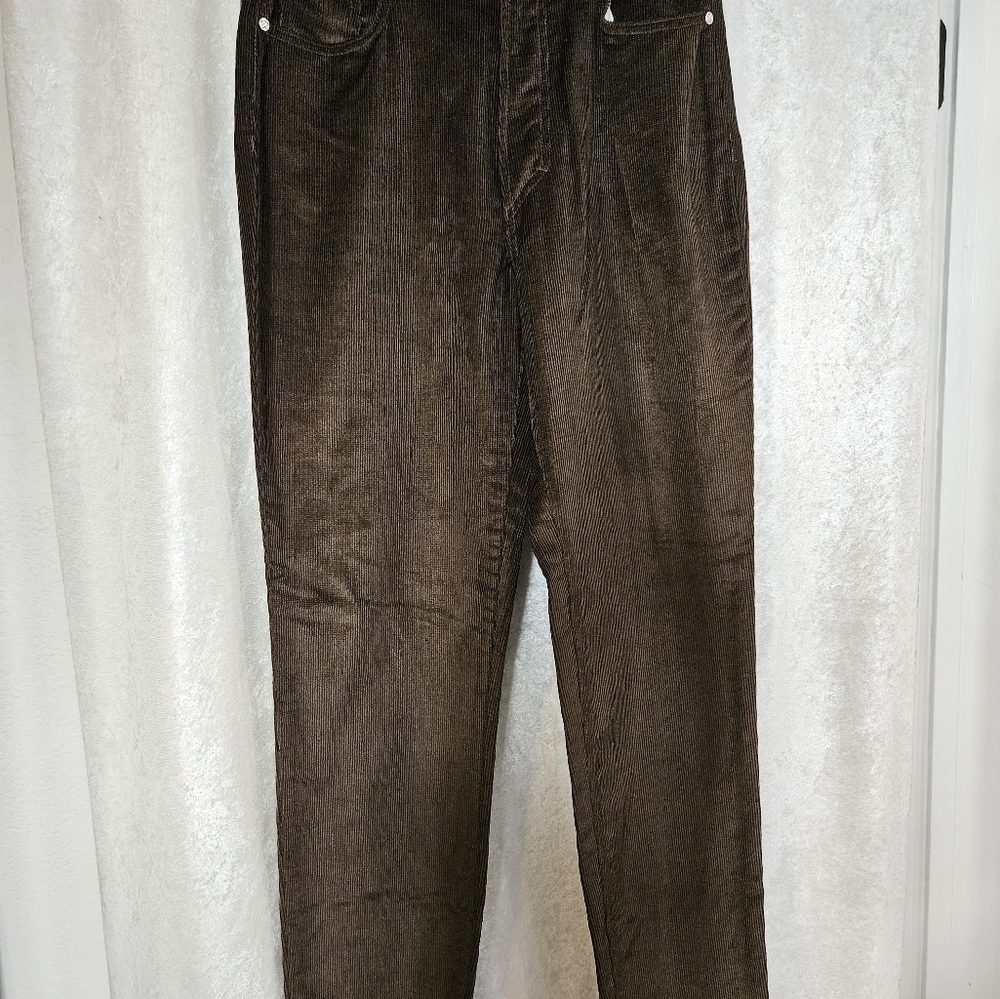 JEANS VERSACE Vintage Corduroy Couture High Rise Slacks Size 8-10